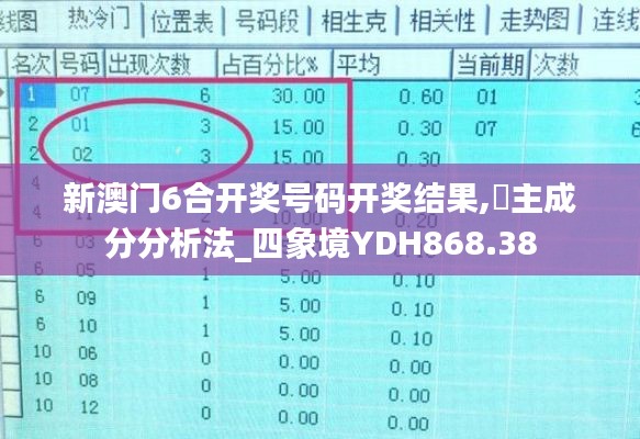 新澳门6合开奖号码开奖结果,主成分分析法_四象境YDH868.38