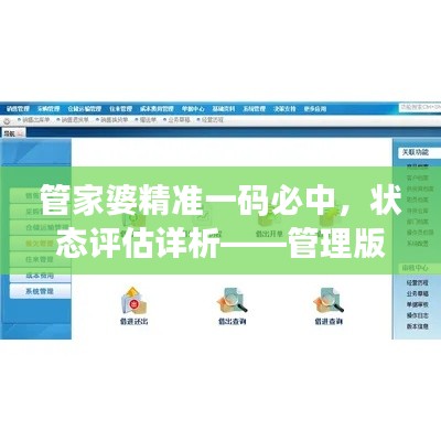 管家婆精准一码必中,状态评估详析——管理版ILU966.79
