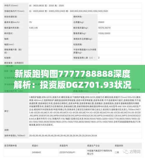 新版跑狗图7777788888深度解析:投资版DGZ701.93状况评估