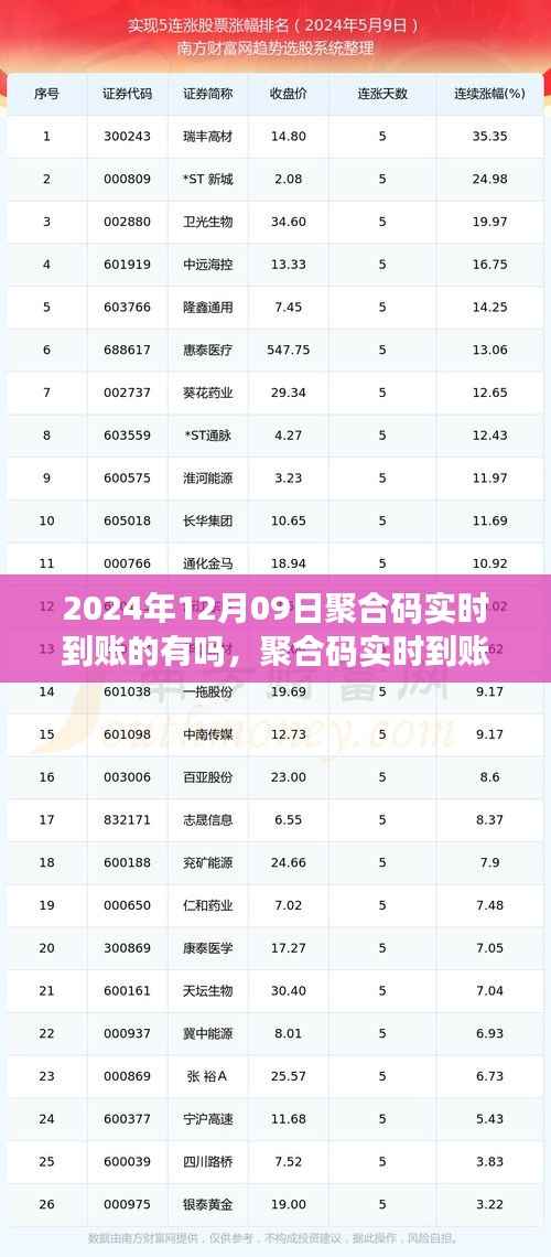 2024年聚合码实时到账可行性探讨,以观察日12月09日为切入点