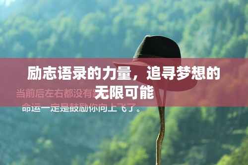 励志语录的力量,追寻梦想的无限可能