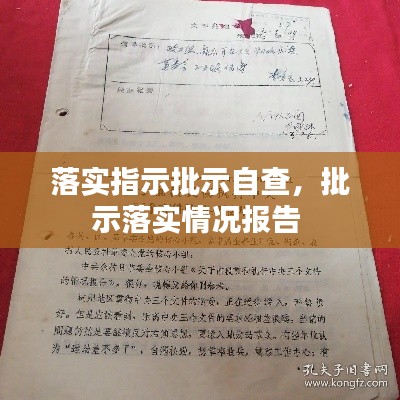 落实指示批示自查,批示落实情况报告